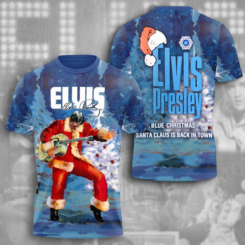 Elvis 3D Apparels VANDH3395 Hanh T shirt Elvis Presley Christmas Combo 3D Apparels IFDDCLEC0446 Idea Fanatic