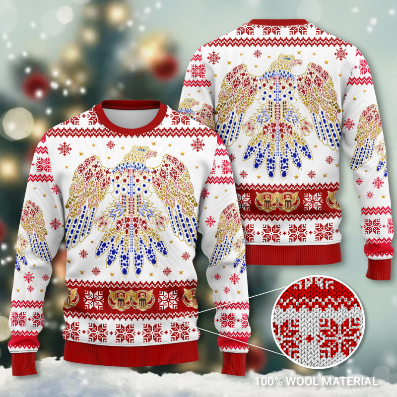 Elvis Ugly Sweater VANDH791 Hanh Elvis Presley Premium Ugly Christmas Sweater IFDDUSW0205 Idea Fanatic