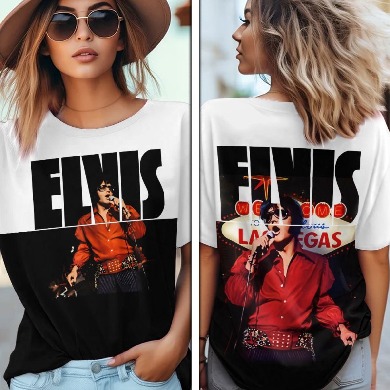 Elvis Presley 3D Apparels GNE1256 Hanh T shirt Elvis Presley Combo 3D Apparels IFDDCLEC0500 Idea Fanatic