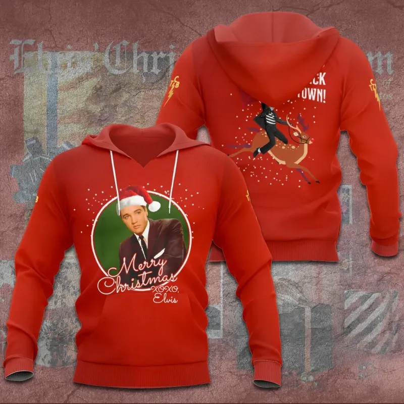 Elvis Presley Apparels GNE1563 Hoodie Elvis Presley Christmas Combo 3D Apparels IFDDCLEC0438 Idea Fanatic