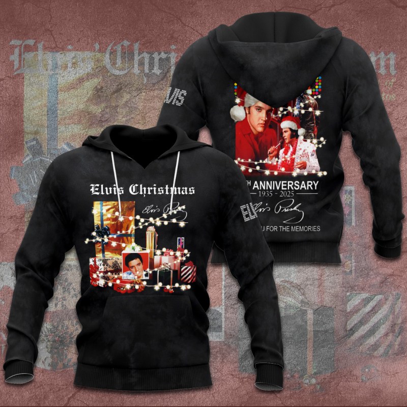 Elvis Presley Apparels GNE1656 Hoodie Elvis Presley Christmas Combo 3D Apparels IFDDCLEC0433 Idea Fanatic