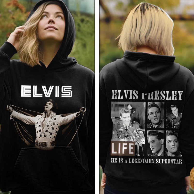 Elvis Presley T shirt Hoodie GNE1334 Hanh Hoodie Elvis Presley Combo 3D Apparels IFDDCLEC0484 Idea Fanatic