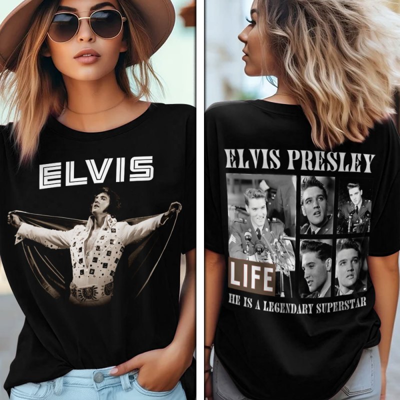 Elvis Presley T shirt Hoodie GNE1334 Hanh T shirt Elvis Presley Combo 3D Apparels IFDDCLEC0484 Idea Fanatic