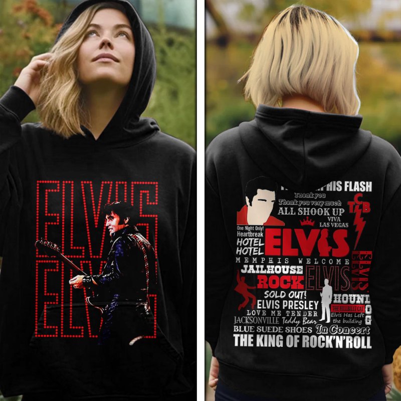 Elvis Presley T shirt Hoodie GNE1335 Hanh Hoodie Elvis Presley Combo 3D Apparels IFDDCLEC0481 Idea Fanatic