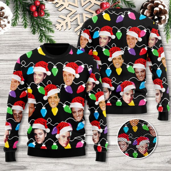 Elvis Presley Ugly Sweater TANTN8237 600x600 1 Elvis Presley Premium Ugly Christmas Sweater IFDDUSW0183 Idea Fanatic