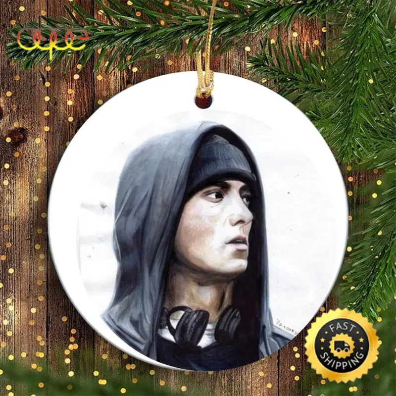 Eminem Younger 90s Hip Hop Christmas Ornament Eminem Younger 90s Hip Hop Ornament IDF90773 Idea Fanatic