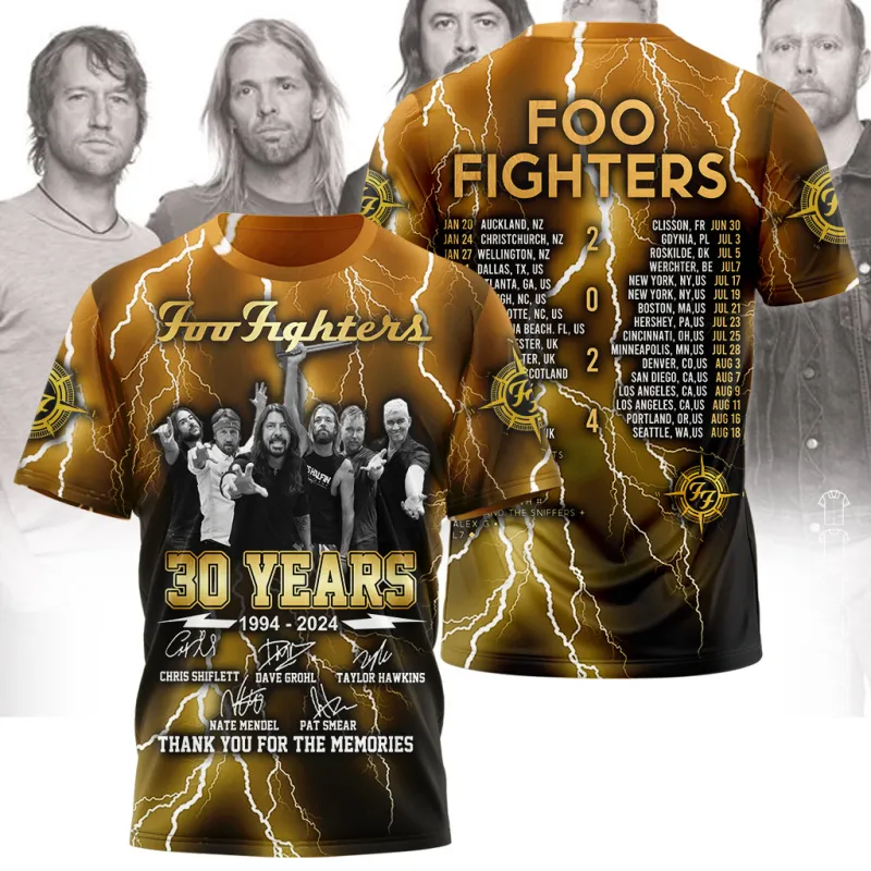 FF290324LNQ1DKD mk1 Foo Fighters 30 Years 1994-2024 Tour 2024 Hoodie Shirt IDF8941260 Idea Fanatic