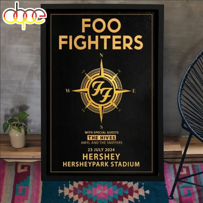 Foo Fighters 7 6 2024 Hershey Pa Poster Canvas Foo Fighters 2024 Hershey, Pa Poster Canvas IDF174842 Idea Fanatic