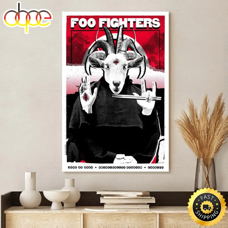 Foo Fighters June 25 Principality Stadium Music Tour 2024 Poster Canvas Foo Fighters Principality Stadium Music Tour 2024 Poster Canvas IDF183012 Idea Fanatic