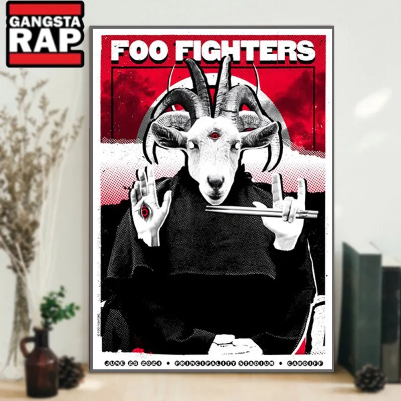 Foo Fighters On June 25 2024 Tour In Cardiff UK Poster Canvas Art Foo Fighters On June 25 2024 Tour In Cardiff UK Poster Canvas Art IDFCWA0136 Idea Fanatic