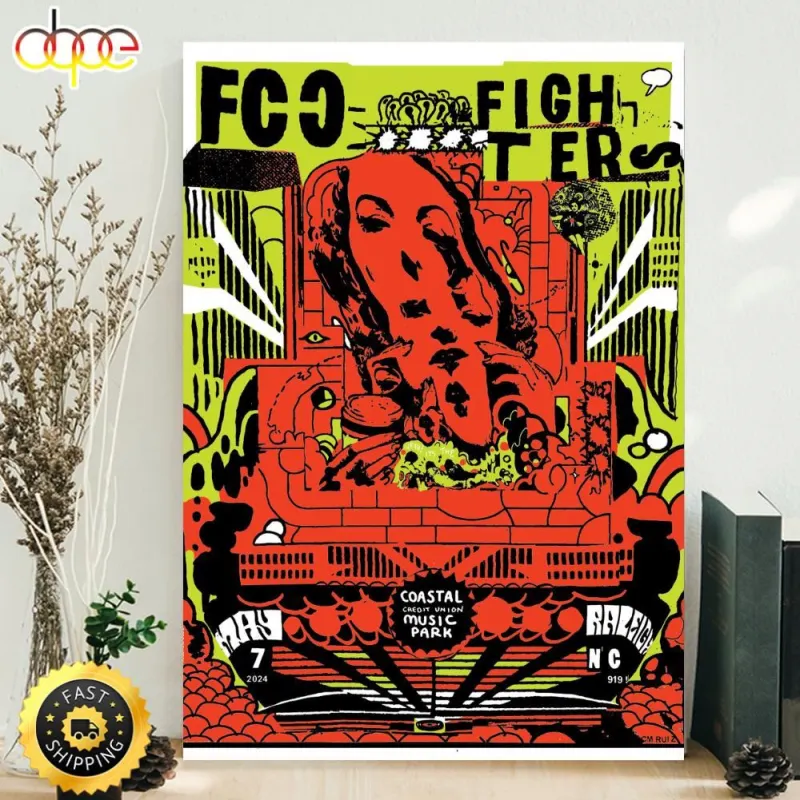 Foo Fighters Raleigh Tonight Poster For Coastal Credit Union Music Park Show On May 7 2024 Poster Canvas Foo Fighters Raleigh Tonight 2024 Poster Canvas IDF178059 Idea Fanatic