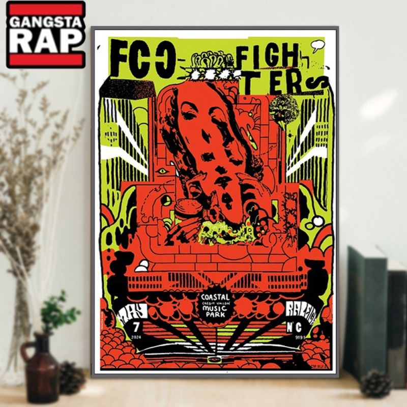 Foo Fighters Show At Coastal Credit Union Music Park Tour 2024 Poster Canvas Art Foo Fighters Show At Coastal Credit Union Music Park Tour 2024 Poster Canvas Art IDFCWA0089 Idea Fanatic