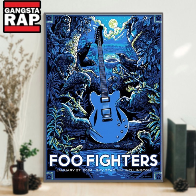 Foo Fighters Sky Stadium Wellington New Zealand 2024 Poster Canvas Art Foo Fighters Sky Stadium Wellington New Zealand 2024 Poster Canvas Art IDFCWA0086 Idea Fanatic