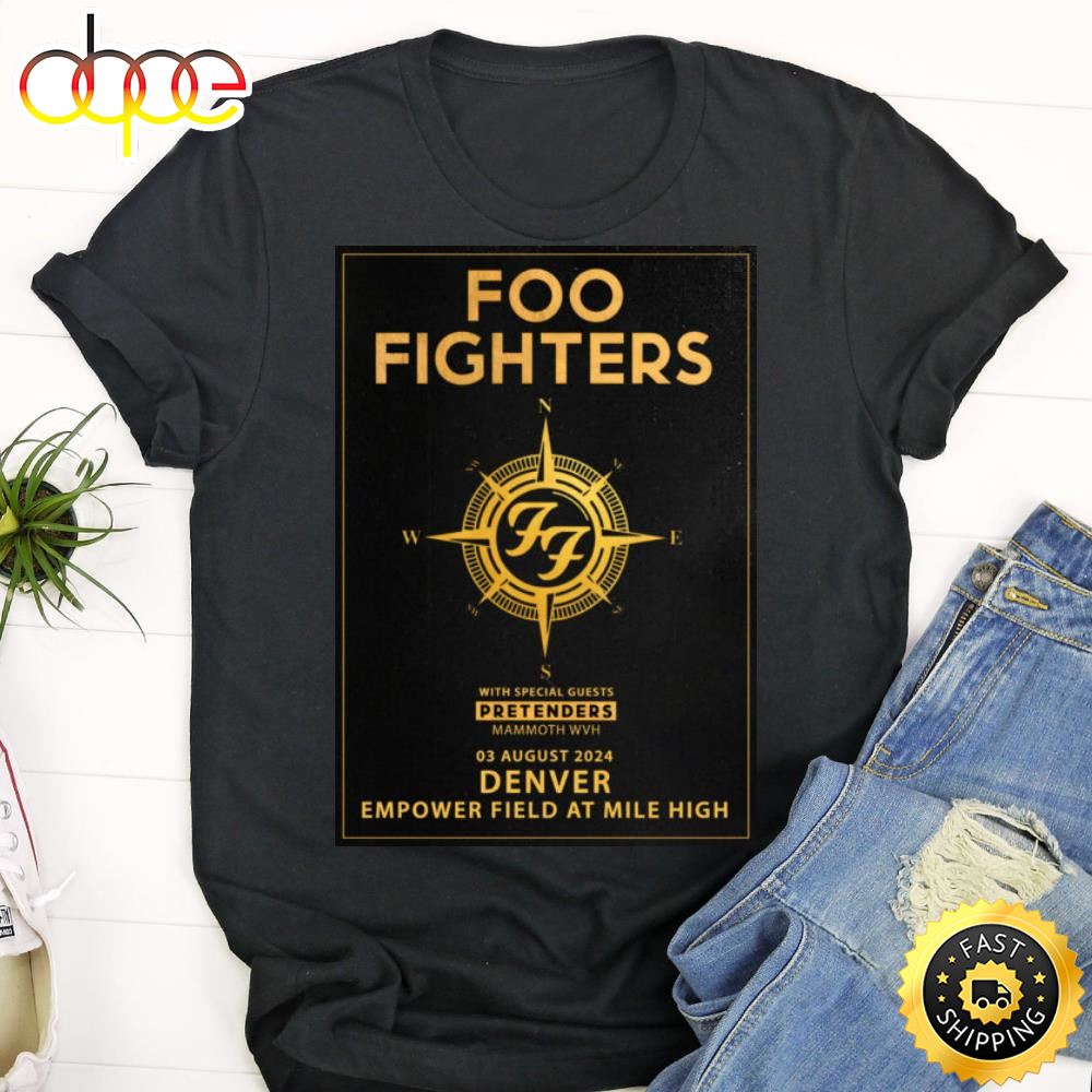 Foo Fighters Everything Or Nothing 2024 North American Stadium Tour Denver Co Tshirt dsij77 Foo Fighters Everything Or Nothing 2024 North American Stadium Tour Denver T-Shirt IDF155547 Idea Fanatic