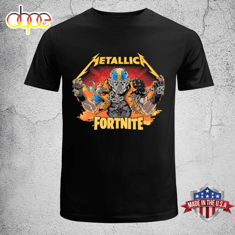 Fortnite X Metallica Fury Unisex T Shirt Fortnite X Metallica Fury Unisex T-Shirt IDF181301 Idea Fanatic