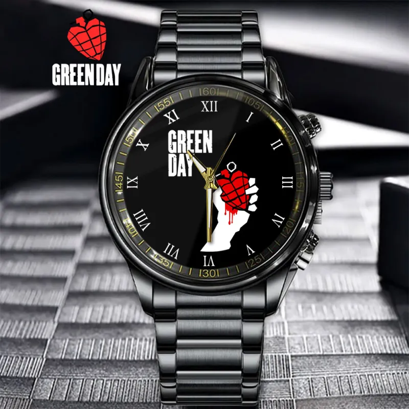 GRD030424L45DKD mk Green Day Black Stainless Steel Hand Watch IDF896424 Idea Fanatic