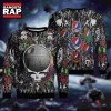 Grateful Dead X Star Wars Black Deep Ugly Christmas Sweater Grateful Dead X Star Wars Black Deep Ugly Christmas Sweater IFDDUSW0013 Idea Fanatic