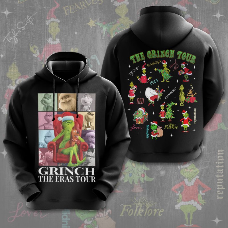 Grinch x Taylor Swift 3D Apparels VANDH1602 Hanh Hoodie Taylor Swift Combo 3D Apparels IFDDCLEC0218 Idea Fanatic