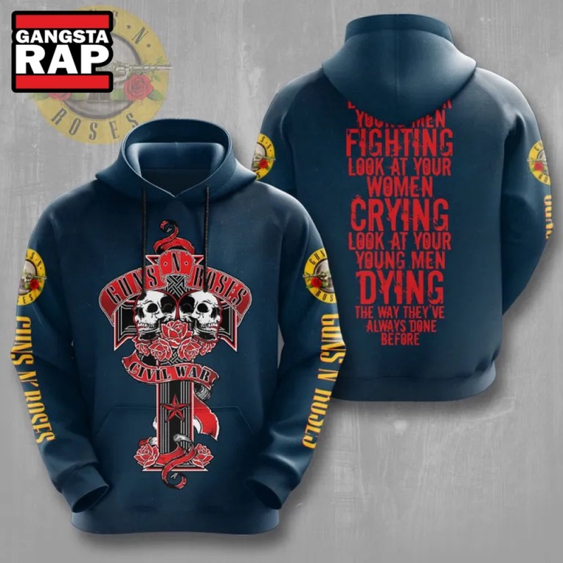 Guns N Roses Civil War All Over Print Hoodie Guns N’ Roses Civil War All Over Print Hoodie IFDDHD0165 Idea Fanatic