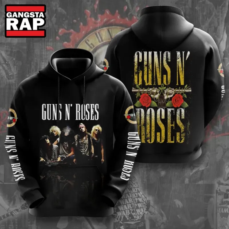 Guns N Roses Music Graphics Design 3D Hoodie Guns N’ Roses Music Graphics Design 3D Hoodie IFDDHD0172 Idea Fanatic