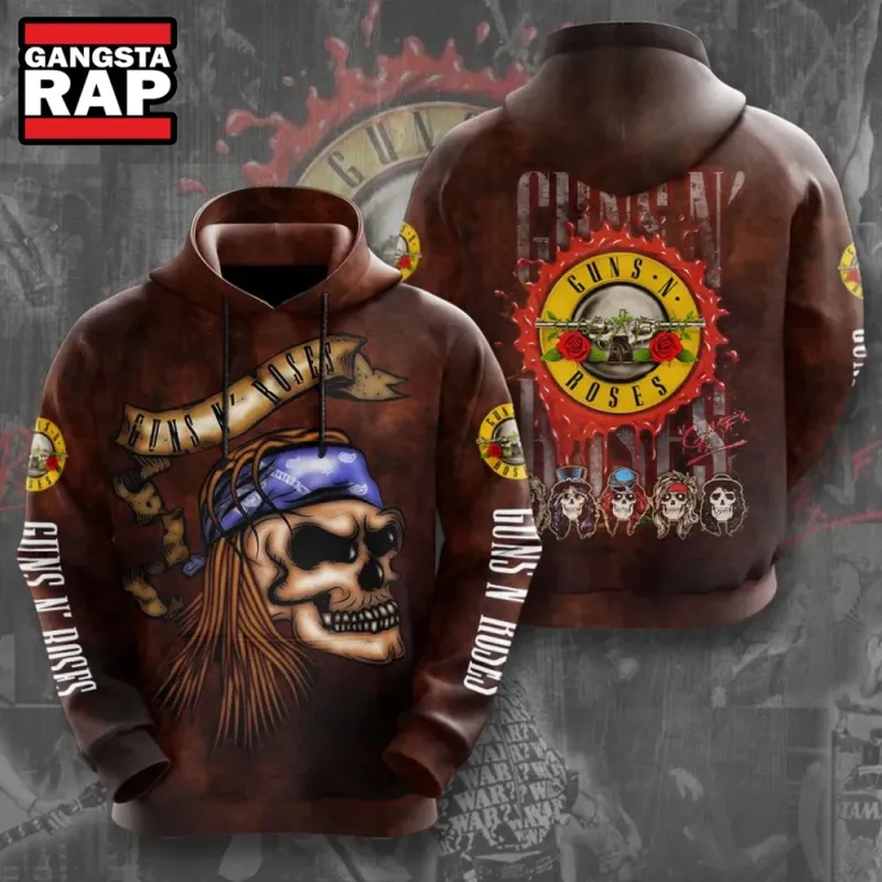 Guns N Roses Special Skull Design 3D Hoodie Guns N’ Roses Special Skull Design 3D Hoodie IFDDHD0160 Idea Fanatic