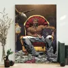 Hip Hop King Tupac Shakur Sitting Badass Poster Canvas Hip-Hop King Tupac Shakur Sitting Badass Poster Canvas IDFCWA0213 Idea Fanatic