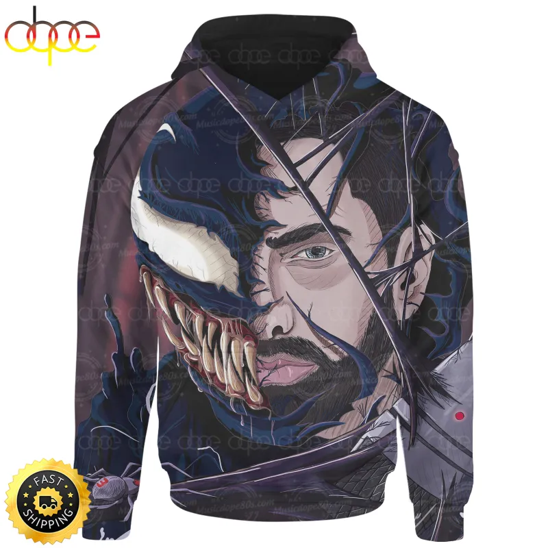 Hoodie Front 3 2 Eminem Venom Cover Art 3D Shirt All Over Print IDF819250 Idea Fanatic