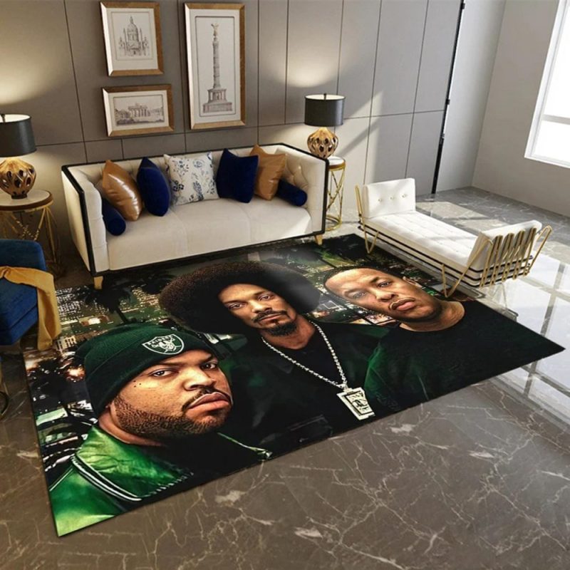 Ice Cube Snoop Dogg Dr Dre Hip hop 90s Art Rug Carpet Ice Cube, Snoop Dogg Dr. Dre Hip hop 90s Art Rug Carpet IFDDRRUG0009 Idea Fanatic