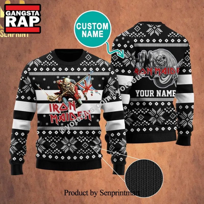 Iron Maiden 3D Print Ugly Christmas Sweater Iron Maiden 3D Print Ugly Christmas Sweater IFDDUSW0053 Idea Fanatic