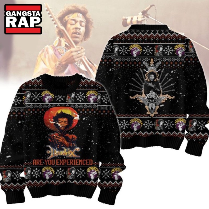 Jimi Hendrix Are You Experienced Ugly Christmas Sweater Jimi Hendrix Are You Experienced Ugly Christmas Sweater IFDDUSW0147 Idea Fanatic