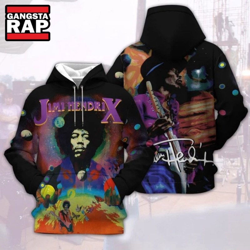 Jimi hendrix Signature Graphics Design 3D All Over Print Hoodie Jimi hendrix Signature Graphics Design 3D All Over Print Hoodie IFDDHD0035 Idea Fanatic