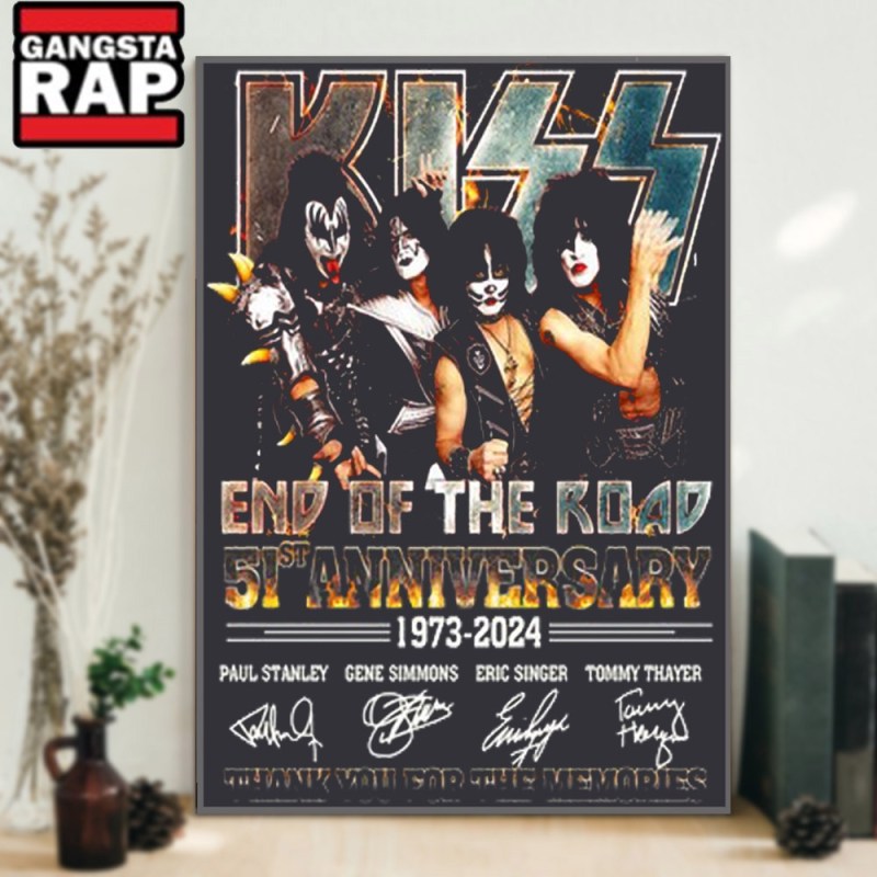 Kiss Band End Of The Road 51st Anniversary Signature Poster Canvas Art Kiss Band End Of The Road 51st Anniversary Signature Poster Canvas Art IDFCWA0041 Idea Fanatic