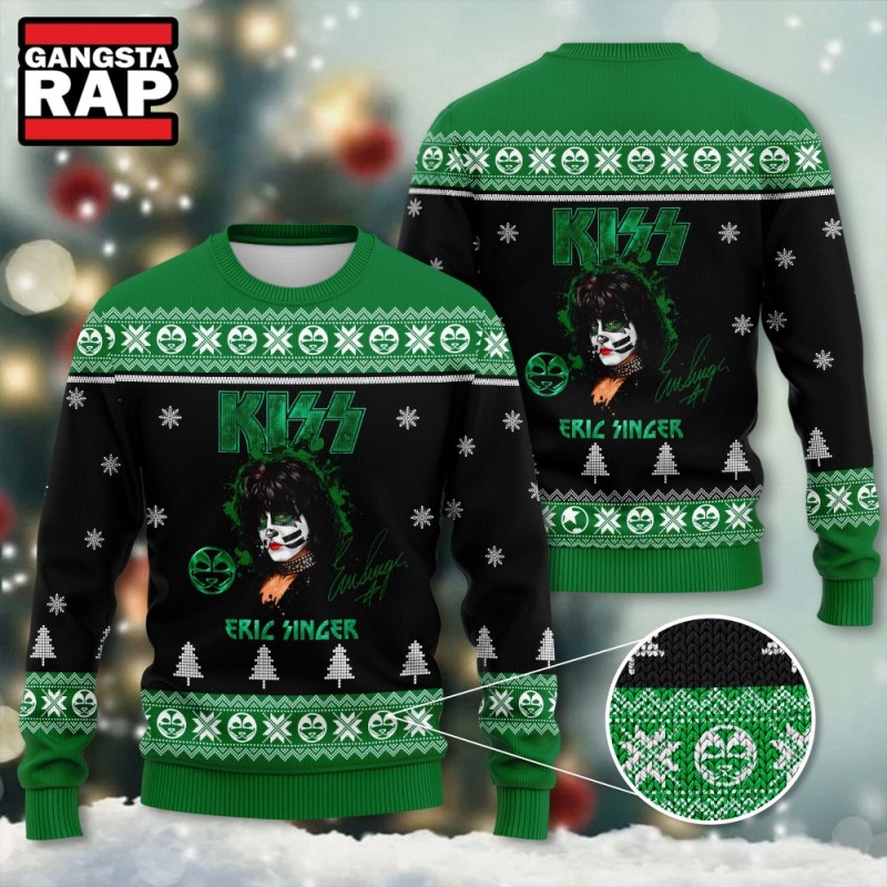 Kiss Band Eric Singer Ugly Christmas Sweater Kiss Band Eric Singer Ugly Christmas Sweater IFDDUSW0180 Idea Fanatic