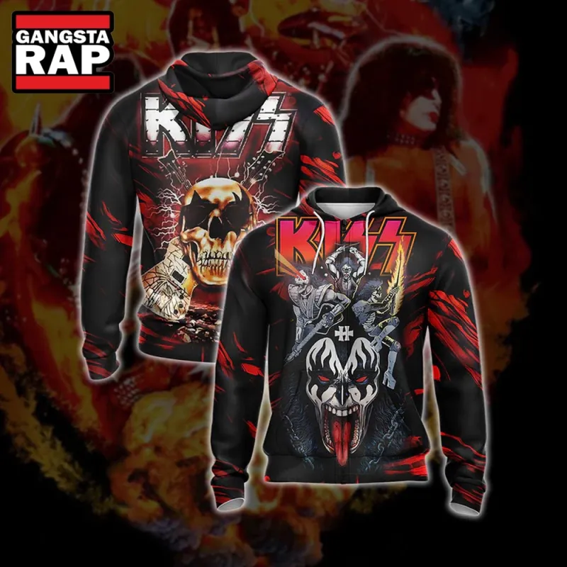 Kiss Band Rock Music All Over Print Hoodie Kiss Band Tour Hoodie Kiss Tour Shirt Kiss Band Rock Music All Over Print Hoodie IFDDHD0235 Idea Fanatic