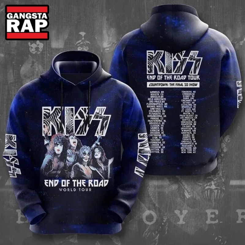 Kiss Rock Band Music End Of The Road World Tour 3D Hoodie Kiss Rock Band Music End Of The Road World Tour 3D Hoodie IFDDHD0051 Idea Fanatic