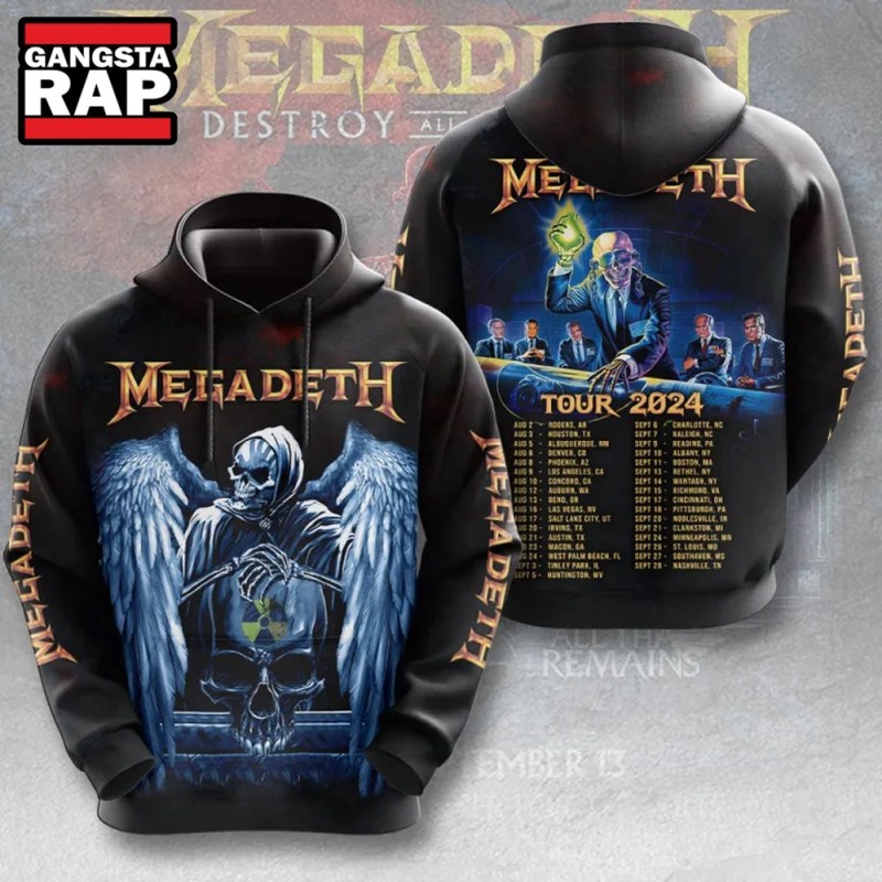 Megadeth Band Design Tour 2024 All Over Print Hoodie Megadeth Band Design Tour 2024 All Over Print Hoodie IFDDHD0091 Idea Fanatic