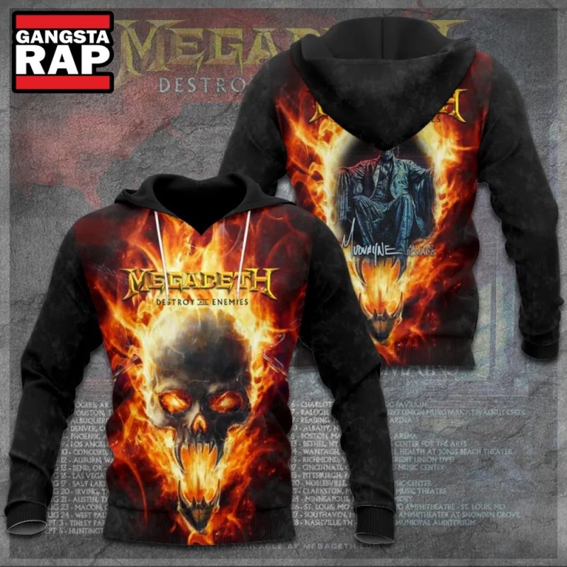 Megadeth Band Music Destroy Enemies Special Skull Hoodie Megadeth Band Music Destroy Enemies Special Skull Hoodie IFDDHD0088 Idea Fanatic