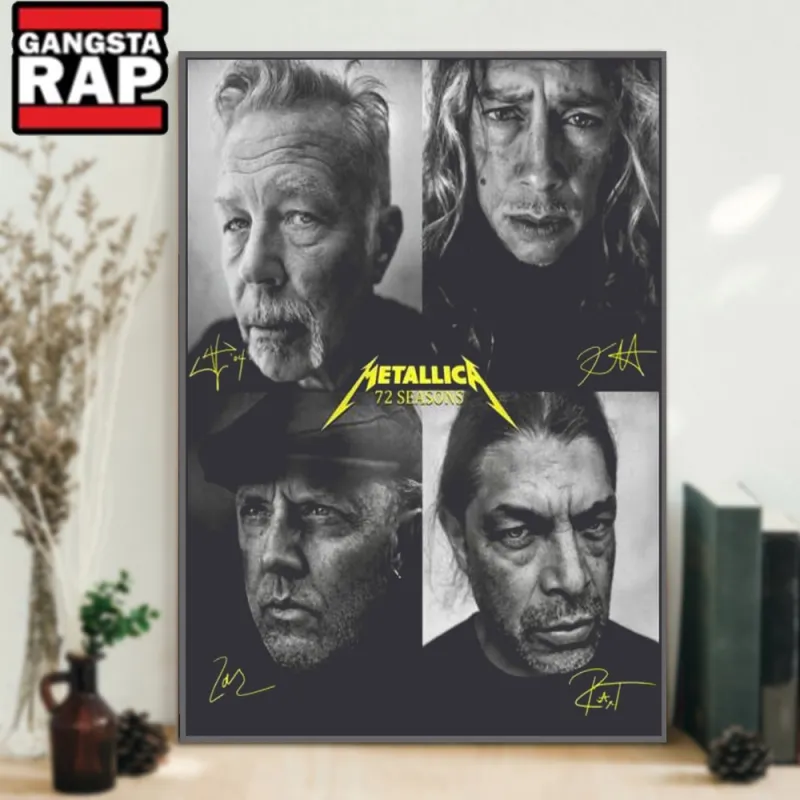 Metallica 72 Seasons Four Members Signature Wall Art Poster Canvas Metallica 72 Seasons Four Members Signature Wall Art Poster Canvas IDFCWA0031 Idea Fanatic