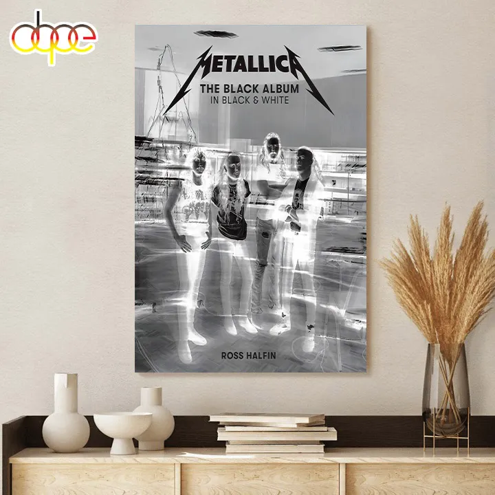 Metallica The Black Album In Black White Poster Canvas Metallica The Black Album In Black & White Poster Canvas IDF179059 Idea Fanatic