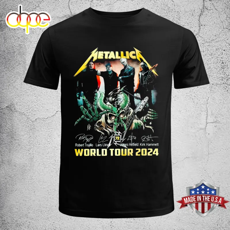 Metallica World Tour 2024 Music Unisex T Shirt Metallica World Tour 2024 Music Unisex T-Shirt IDF179534 Idea Fanatic