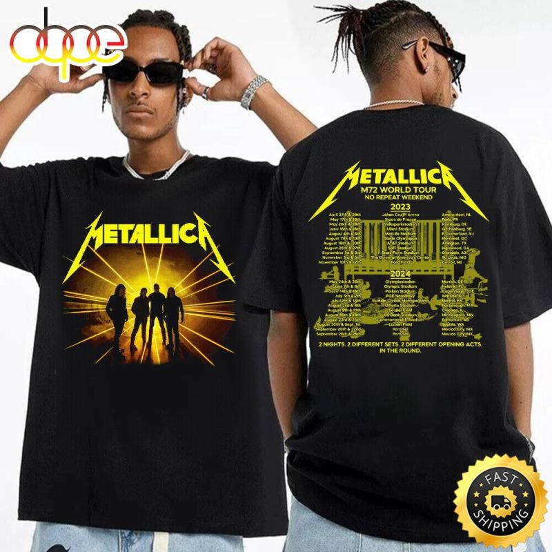 Metallica Band M72 World Tour 2023 No Repeat Weekend T Shirt yyb3eg Metallica Band M72 World Tour No Repeat Weekend T-Shirt IDF142595 Idea Fanatic