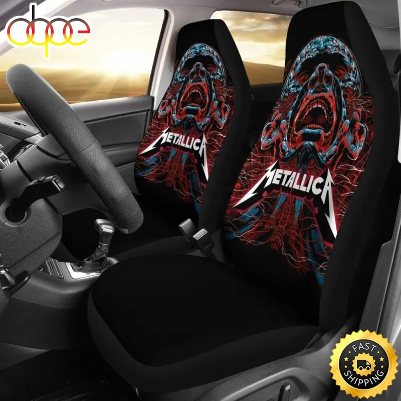 Metallica Rock Band Car Seat Covers w96pum Metallica Rock Band Car Seat Cover IDF123574 Idea Fanatic