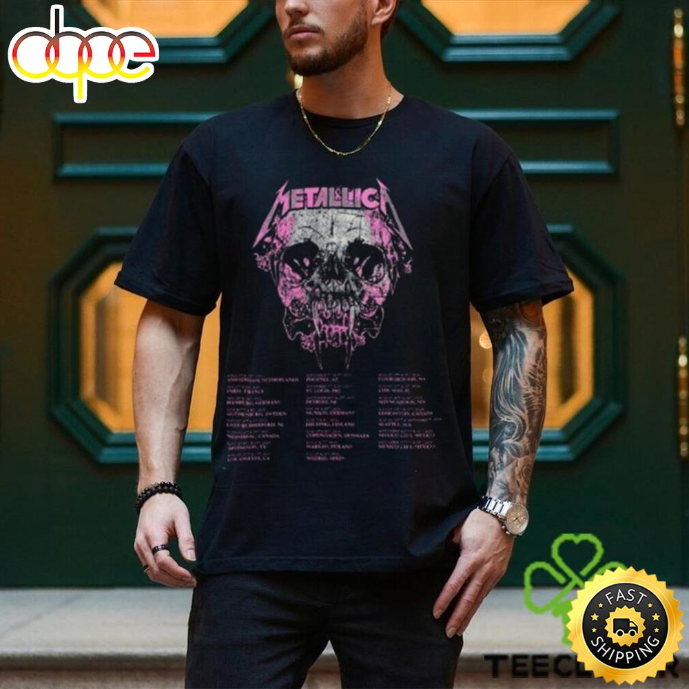 Metallica Skull Wherever I May Roam Merch Tour 2023-2024 Shirt IDF158207 Idea Fanatic