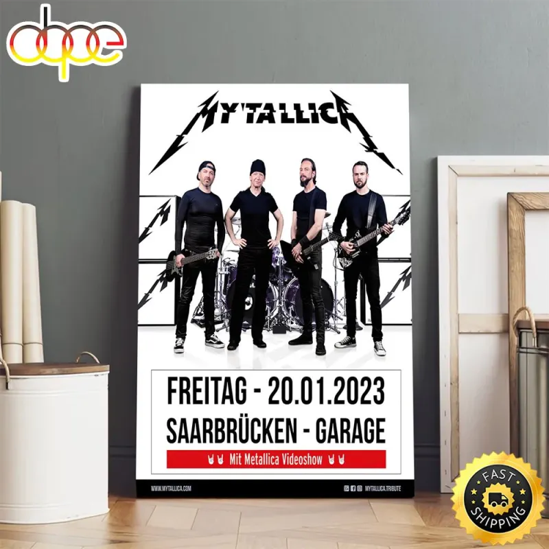 Metallica Tour 2023 Garage SaarbrC3BCcken 20 01 Poster Canvas Metallica Tour Poster Canvas IDF98726 Idea Fanatic