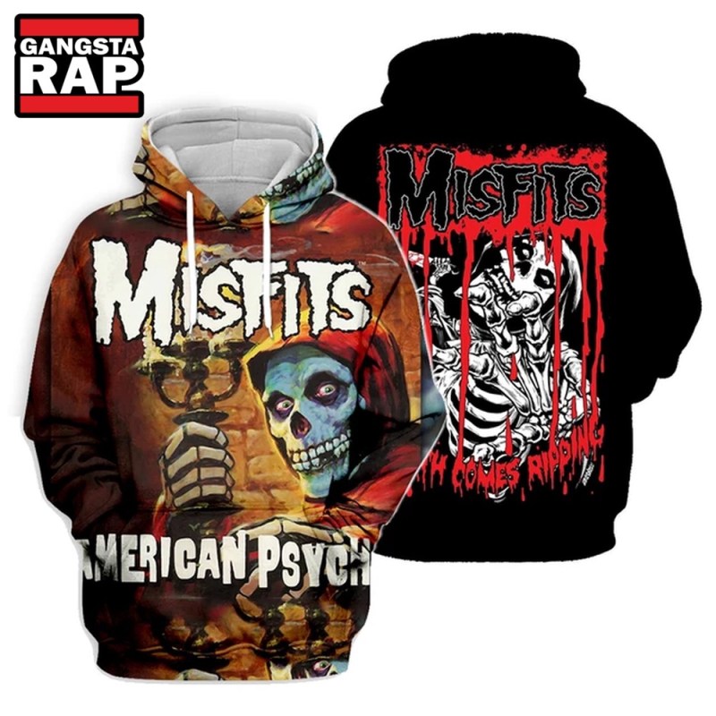 Misfits Music Band American PSYCH 3D Hoodie Misfits Music Band American PSYCH 3D Hoodie IFDDHD0044 Idea Fanatic