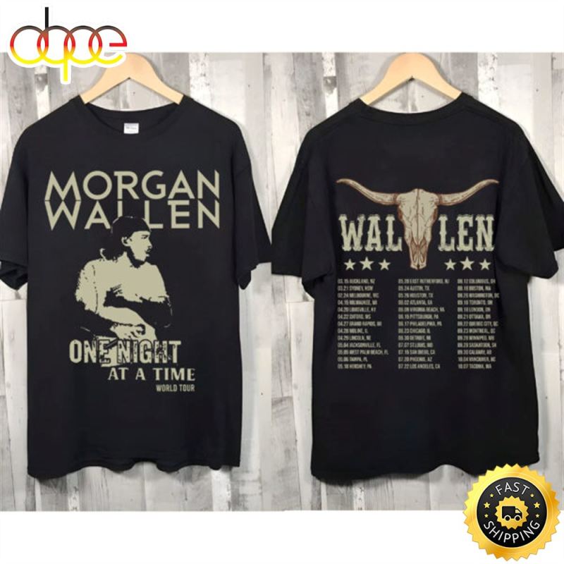 Morgan Wallen World Tour 2023 One Night At A Time 2 Side Shirt sknvei Morgan Wallen World Tour One Night At A Time 2 Side Shirt IDF114602 Idea Fanatic
