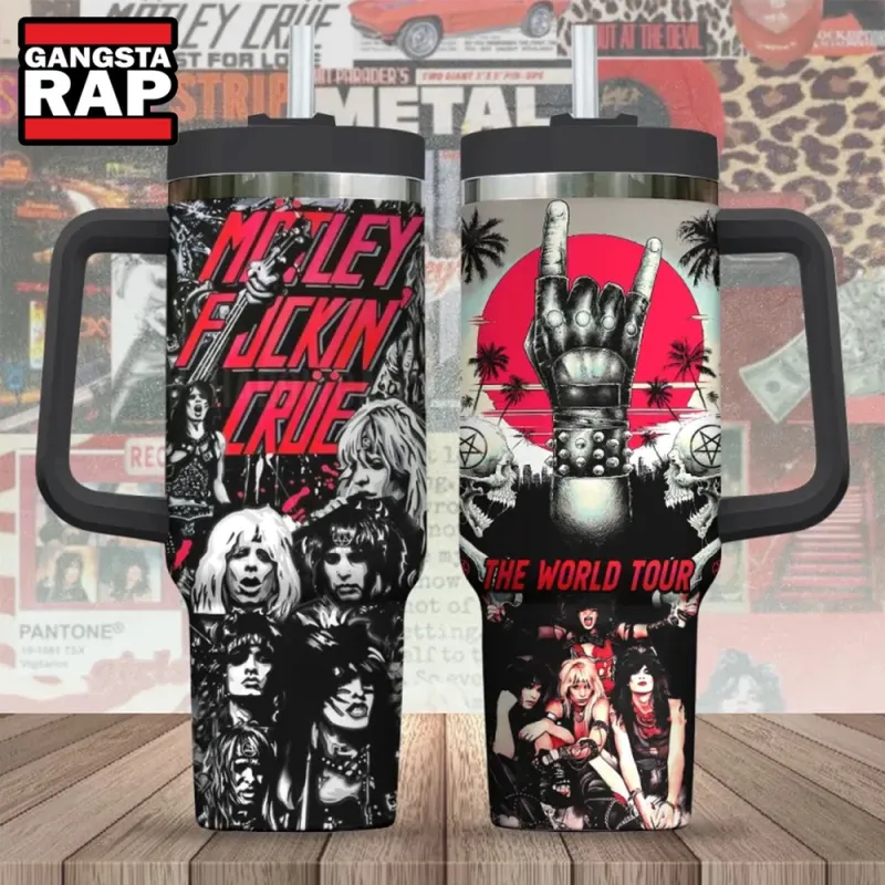 Motley Crue Music The World Tour Stanley Tumbler 40oz Motley Crue Music The World Tour Stanley Tumbler 40oz IFDD40OZ0045 Idea Fanatic