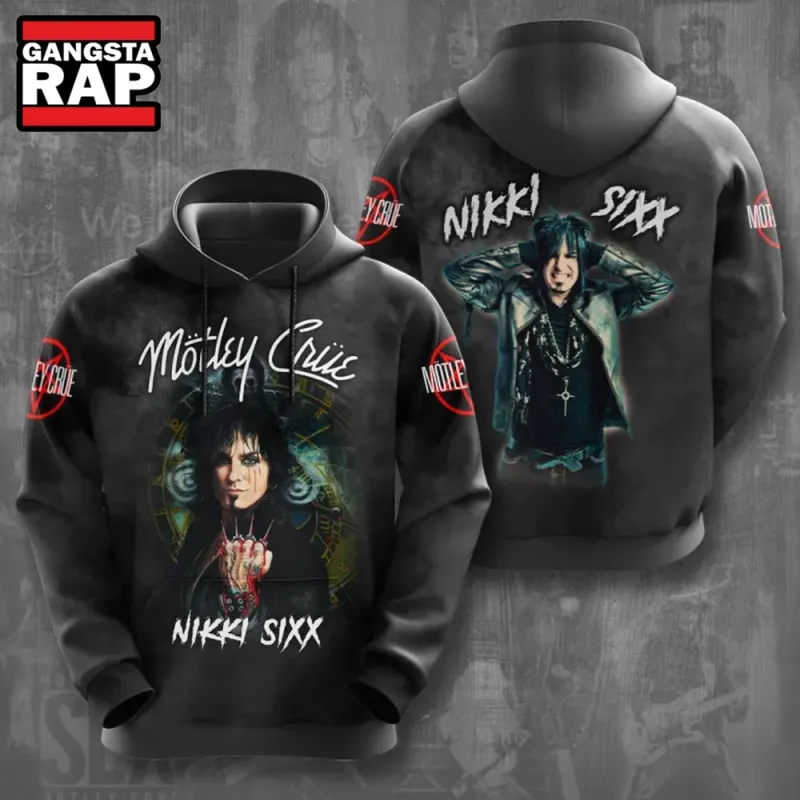 Motley Crue Nikki Sixx All Over Print Hoodie Motley Crue Nikki Sixx All Over Print Hoodie IFDDHD0110 Idea Fanatic