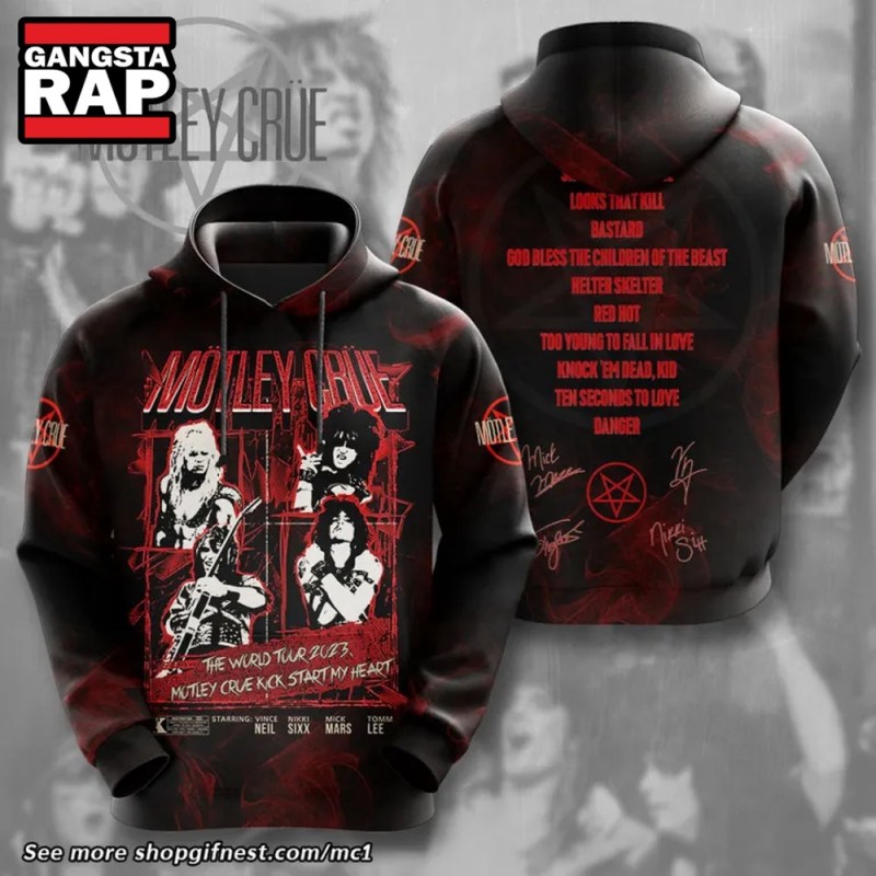 Motley Crue The World Tour Graphics Signature Hoodie Motley Crue The World Tour Graphics Signature Hoodie IFDDHD0101 Idea Fanatic