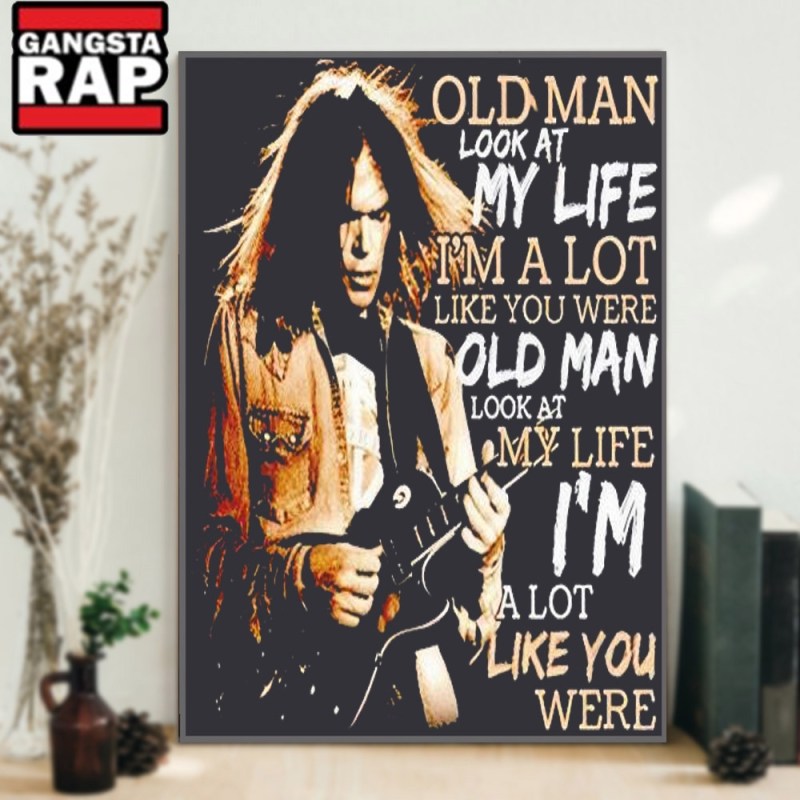 Neil Young Old Man Look At My Life A Lot Like You Were Music Poster Canvas Art Neil Young Old Man Look At My Life A Lot Like You Were Music Poster Canvas Art IDFCWA0157 Idea Fanatic